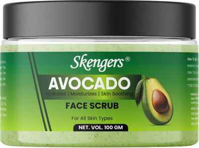 skengers Avocado face scrub Whitening Face Scrub for Glowing Skin scrub men&women Scrub(100 g)