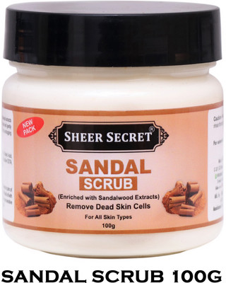 Sheer Secret Sandal Scrub 100g - Remove Dead Skin Cells, For All Skin Types Scrub(100 g)
