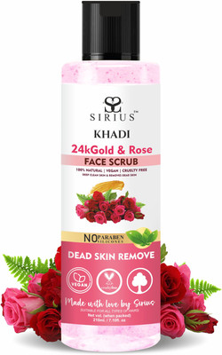 RKG Sirius Face Scrub with Rose & 24K Gold | Remove Dead Skin and Pollution - Body Scrub(210 ml)