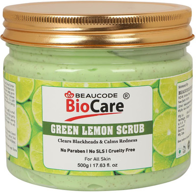 BEAUCODE BioCare Green Lemon Face and Body Scrub For All Skin Type Scrub(500 ml)