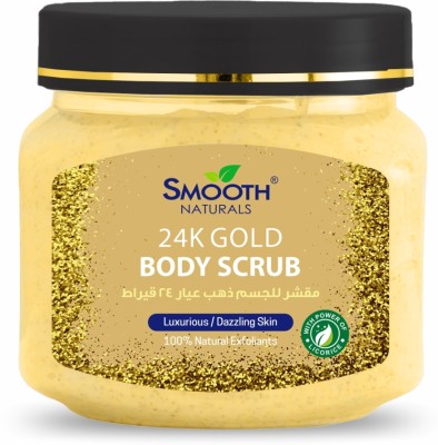 SMOOTH NATURALS Gold Body Scrub| Enriched with Aloe Vera & Vitamin E | For All Skin Types Scrub(300 ml)