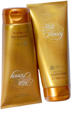 Oriflame milk&honey sugar scrub (pack of 2) Scrub(400 ml)