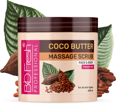 Biofresh Coco Butter Face & Body Massage Exfoliating Scrub Moisturizing for Soft Skin Scrub(450 ml)