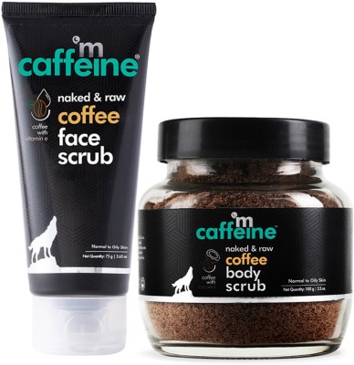 mCaffeine Coffee Face & Body Scrub, Remove Tan, Dead Skin, Black & White heads, Pack of 2 Scrub(175 g)