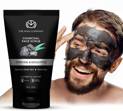 THE MAN COMPANY Charcoal Face Scrub with Lemongrass & Eucalyptus Essential Oils Scrub(100 g)