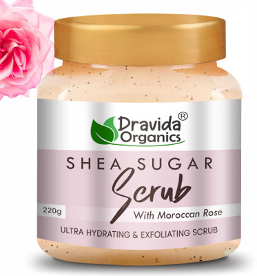 Dravida Organics Scrub with Moroccan & Rose for Ultra Hydrating & Exfoliating  Scrub(220 g)
