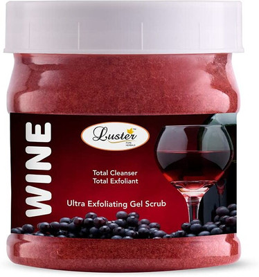 Luster Face & Body Wine Gel Scrub | Exfoliating Scrub For Women & Men Scrub(500 ml)