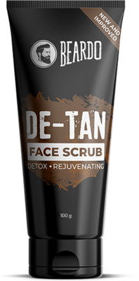 BEARDO DeTan Face Scrub for Men Improved Version| Blackhead | Natural Glow Scrub(100 g)