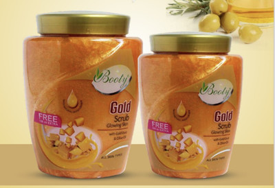 BOOTY Gold Scrub For Glowing Skin With Gold Dust & Olive Oil Scrub(900 ml)