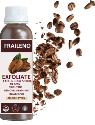FRAILENO Coffee Body Scrub For Perfect scrub for body and face tan Scrub(200 ml)
