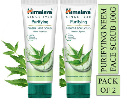 HIMALAYA Purifying Neem Face Scrub 100g (Pack of 2) Scrub(200 g)