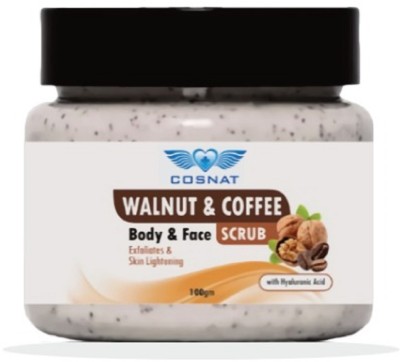 cosnat Walnut & coffee body and face scrub for Blackhead removal for Men and Women 100g Scrub(100 g)