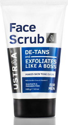 USTRAA Face Scrub De-Tan for Men | Exfoliation & Effective Tan Removal Scrub(100 g)