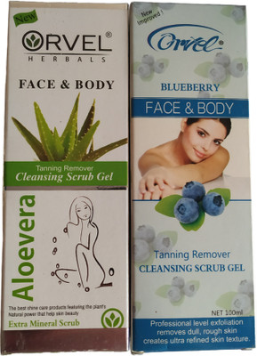 orvel Cleansing Scrub Gel Alovera & Blueberry Gel-B31 Scrub(200 ml)