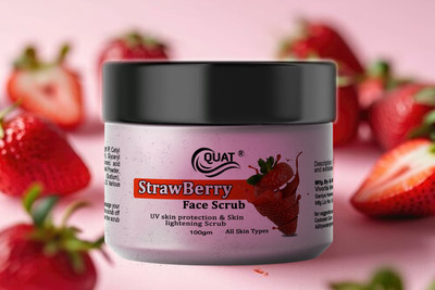 QUAT Strawberry & Vitamin C Face Scrub – For a Fresh & Luminous Look Scrub(100 g)