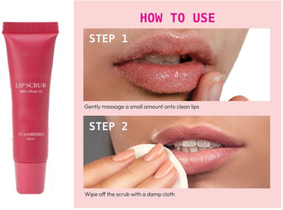AFARAXIA Lip Scrub For Lip Shine, Glossy,Soft With Lip Lightening/ Scrub(10 ml)