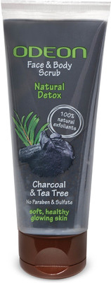 ODEON CHARCOAL AND TEA TREE FACE AND BODY SCUB 100ML Scrub(100 ml)