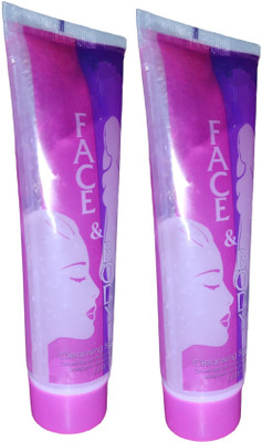 AMOSFIA Face & Body Cleansing Scrub Gel Scrub Pack Of 2  Scrub(200 ml)