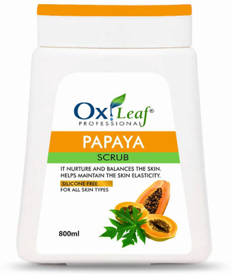 Oxileaf Papaya Scrub,it natural and balances the skin Scrub(800 ml)
