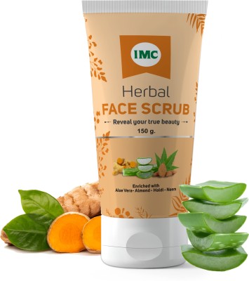 IMC Herbal Face Scrub | Helps In D Tanning | Helps to Remove Blackheads and Natural Scrub(150 ml)