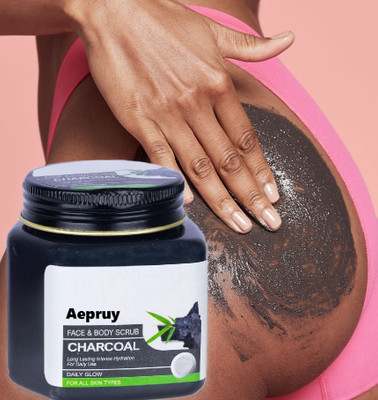 AEPRUY Activated Charcoal Face Scrub | Exfoliating Scrub For Women & Men Scrub(150 ml)
