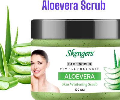 skengers Aloevera Face Scrub for Brightening Face Scrub(100 g)