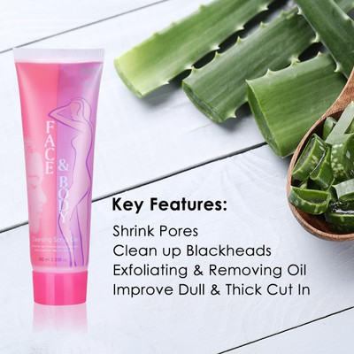 LILLYAMOR 3D Face & Body Cleansing Scrub Gel | Dead Skin Removing Cleansing Scrub(100 ml)