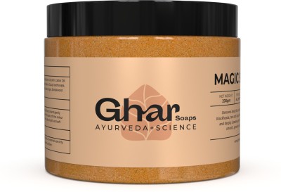 GHAR SOAPS Magic Scrub Sandalwood and Saffron (200gm) Scrub(200 g)