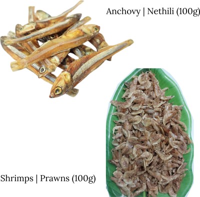 AL-HAQQ Anchovy (200 grams) and Shrimp Prawns (500 grams) Clean 200 g(Pack of 2)