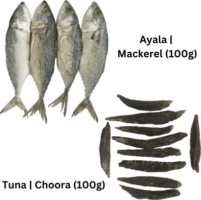 AL-HAQQ Mackerel | Ayala (100g) and Maasi | Tuna | Choora (100g) Whole 200 g(Pack of 2)