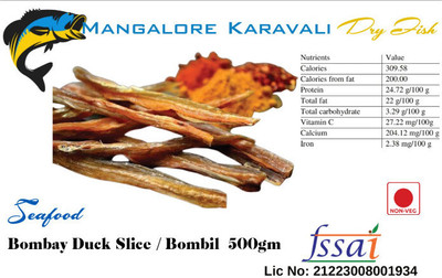 zmz Mangalore Karavali Dry Fish Bombay Duck / Bombil / Lotte Slices(500 g, Pack of 1)