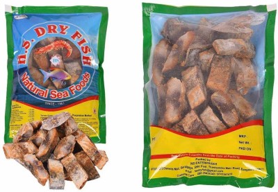 H.S Dry Fish Fish COMBO Dry Tuna Fish(Choora)250g Dry Shark Fish 80g Cubes 330 g(Pack of 2)