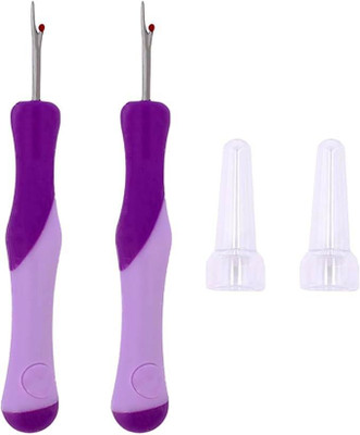 prabhas designs Seam Ripper 5.3 Inches Purple color Rubber handle | Ergonomic handle Grip 2 Nos Seam Ripper