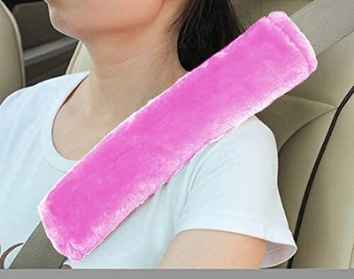 Fluffy Fluffys Soft Faux Sheepskin Seat Belt Shoulder Pad for More Comfortable Driving Seat Belt Cover(Pack of 2)