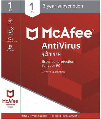 McAfee Anti-virus 1 User 3 Years (Renewal)(CD/DVD)