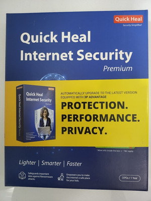 QUICK HEAL Internet Security 3 User 1 Year(CD/DVD)