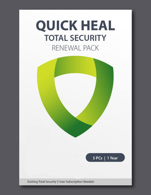 QUICK HEAL Total Security 5 User 1 Year (Renewal)(Voucher)
