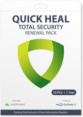 QUICK HEAL Total Security 10.0 User 1 Year (Renewal)(Voucher)