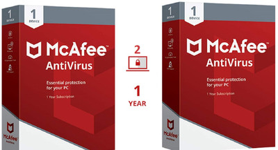 McAfee Anti-virus 2 User 1 Year (Renewal)(Voucher)