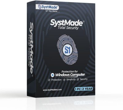 SystMade Total Security 1 PC 2 Year 1 PC 2 Years Total Security Compatible with Windows (Email Delivery - No CD)(Standard Edition)