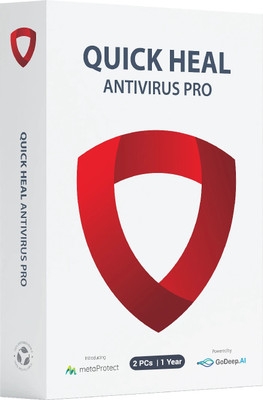 QUICK HEAL Anti-virus 2 User 1 Year(Voucher)