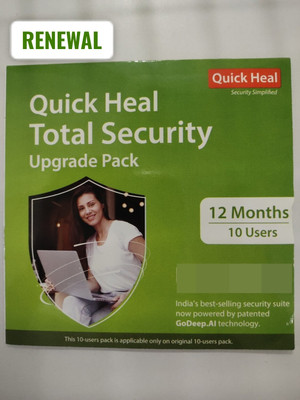 QUICK HEAL Total Security 10 User 1 Year (Renewal)(CD/DVD)
