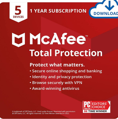 McAfee Total Security 5 User 1 Year(Voucher)