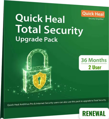 QUICK HEAL Total Security 2 User 3 Years (Renewal)(CD/DVD)