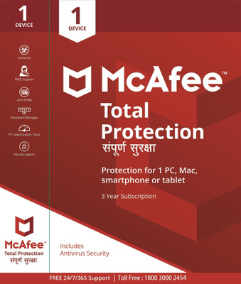 McAfee Total Security 1.0 User 3 Years(CD/DVD)