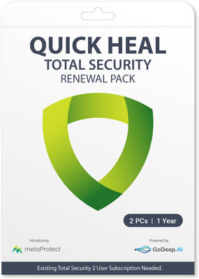 QUICK HEAL Total Security 2 User 1 Year (Renewal)(Voucher)