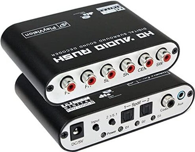 VOOCME Audio Digital to Analog Converter,HD Audio Rush Digital Sound Decoder Media Streaming Device(Black)