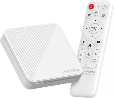 X88 Pro H96 Max 4K Android TV Box | 8K Streaming | Quad-Core Power | Remote Included Media Streaming Device(White)