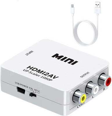 Sancy TV-out Cable MINI HDMI2AV UP Scaler 1080P HD Video Gaming Adapter(White, For PC)