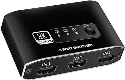 Etzin HDMI Switch 3port Adapter Switcher (EPL-871H) Media Streaming Device(Black)